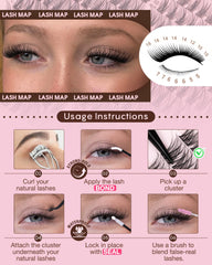 Goddvenus full eye-circle DIY look with wispy clusters