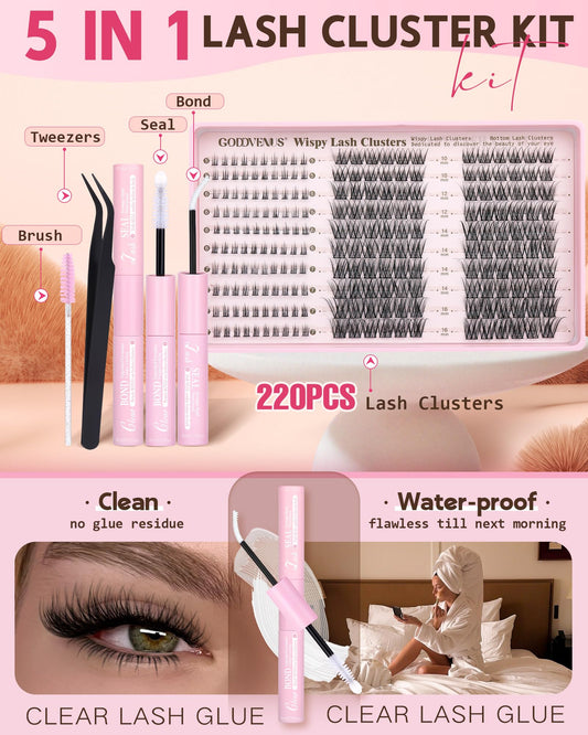 Goddvenus bottom lash clusters completing the eye-circle look