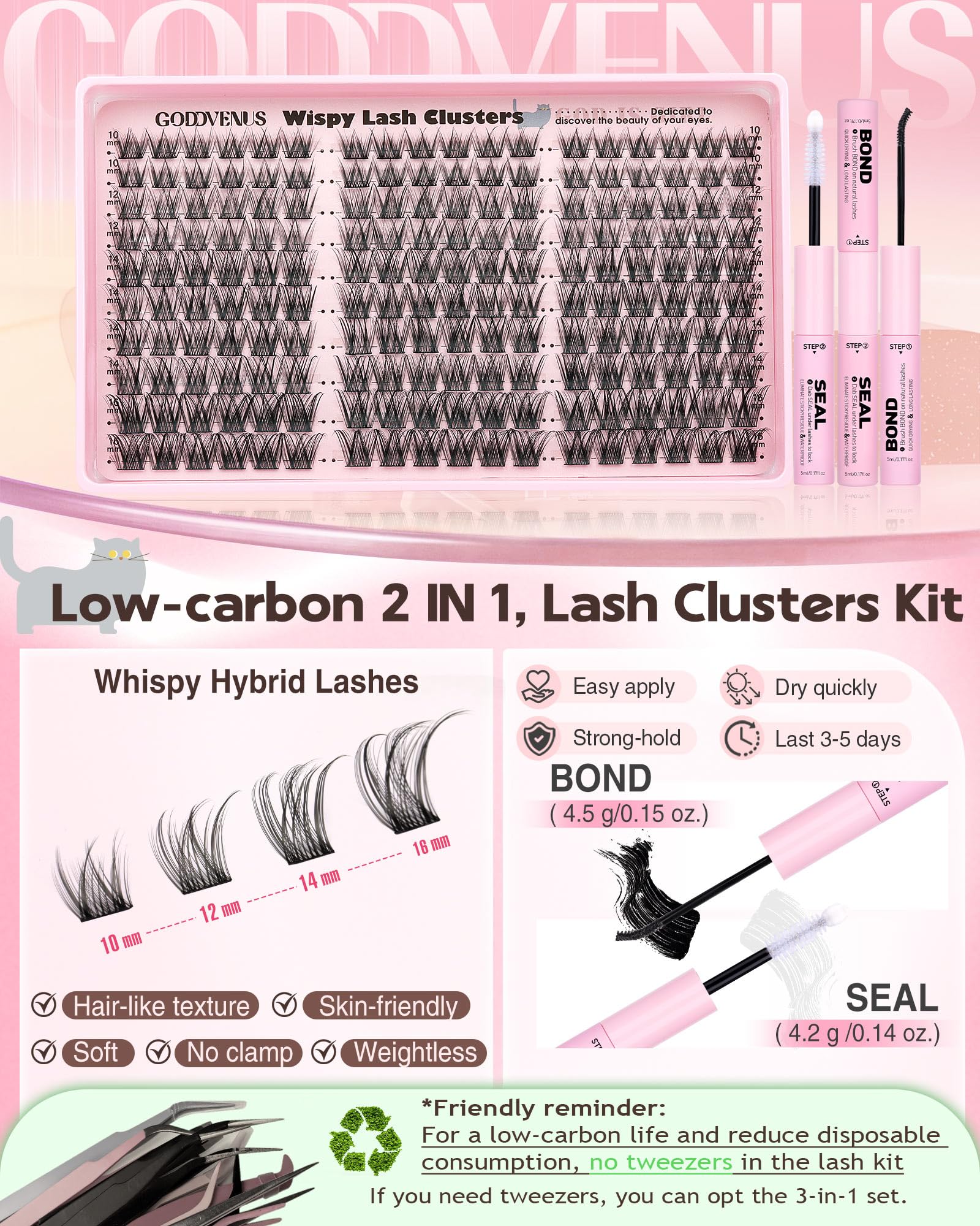 Goddvenus DIY application kit for easy at home lashes.