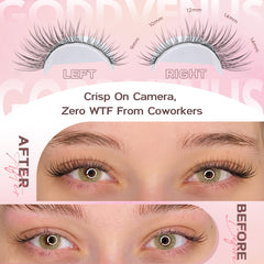 Goddvenus lash length range 9-14mm shows versatile styling options.