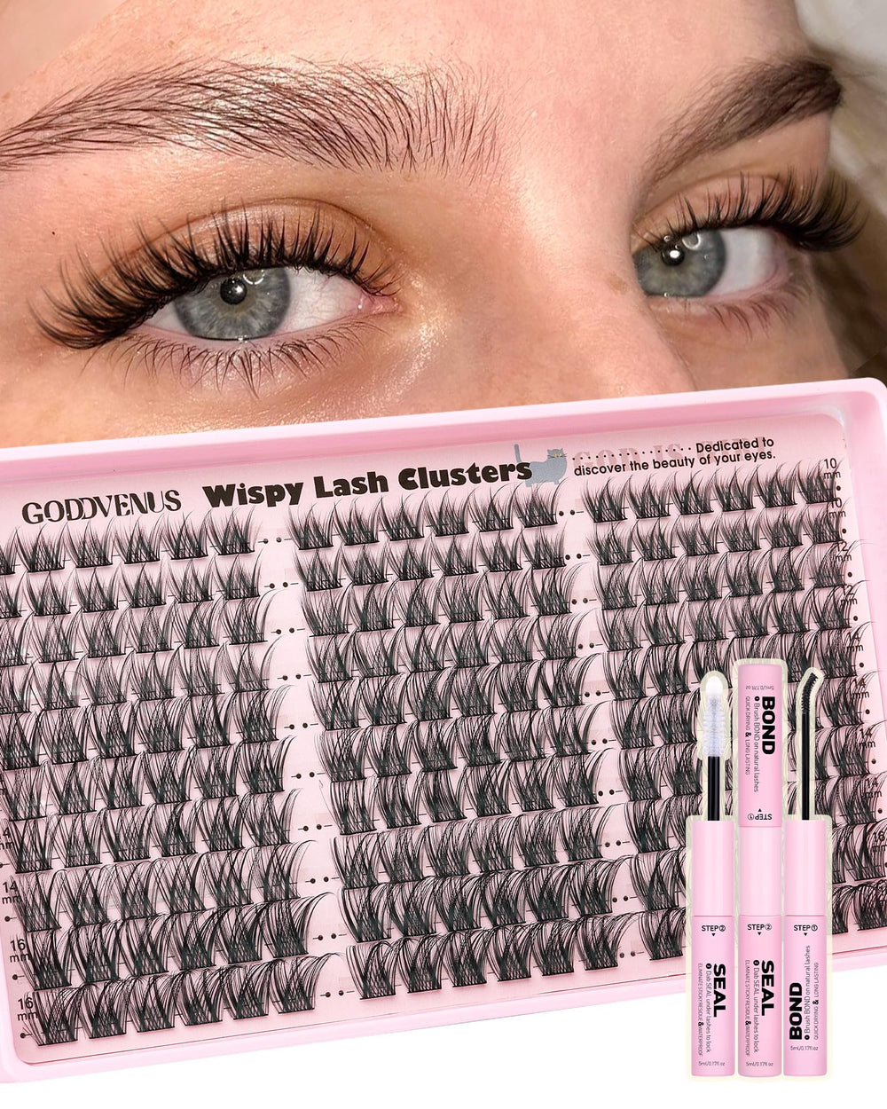 Goddvenus Wispy Lash Clusters bundle for natural everyday looks.