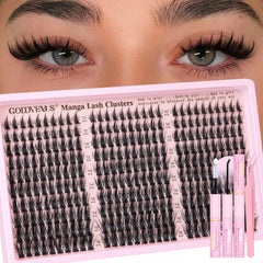Goddvenus Manga Lash Clusters inner 10mm close-up for natural daily look
