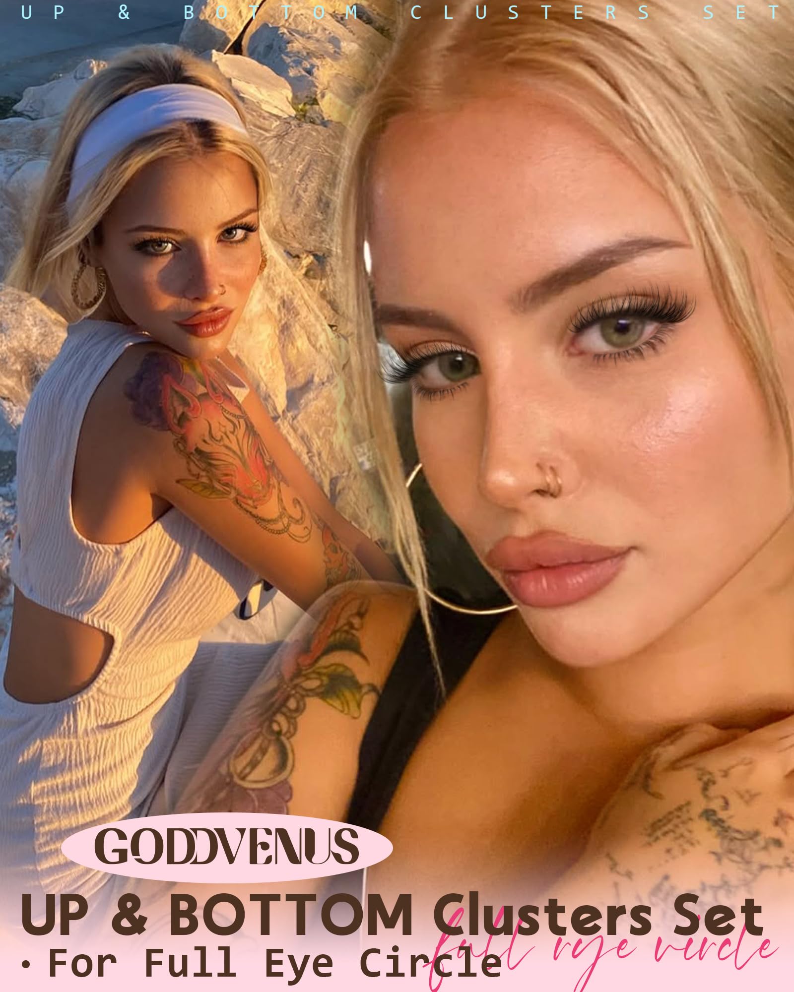 Goddvenus waterproof lash-cluster glue for secure all-day hold