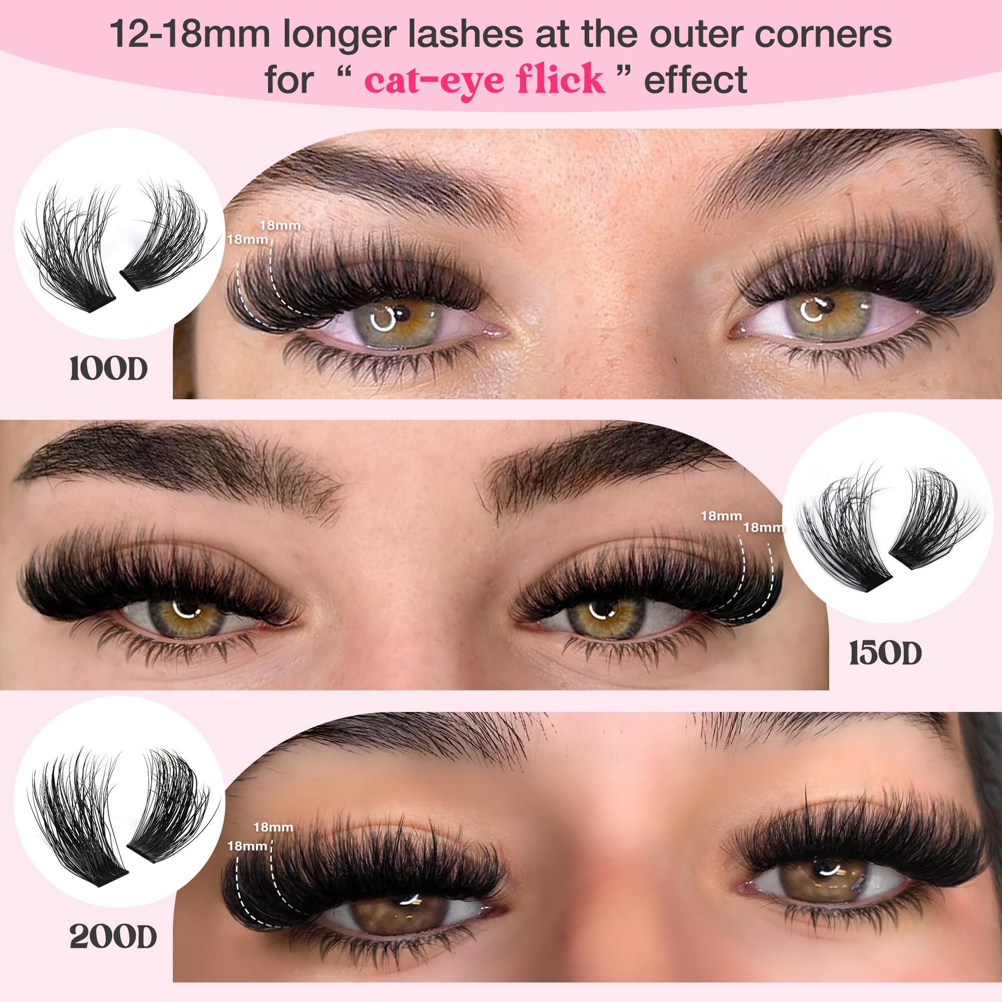 Goddvenus waterproof lash clusters for smudge-free performance