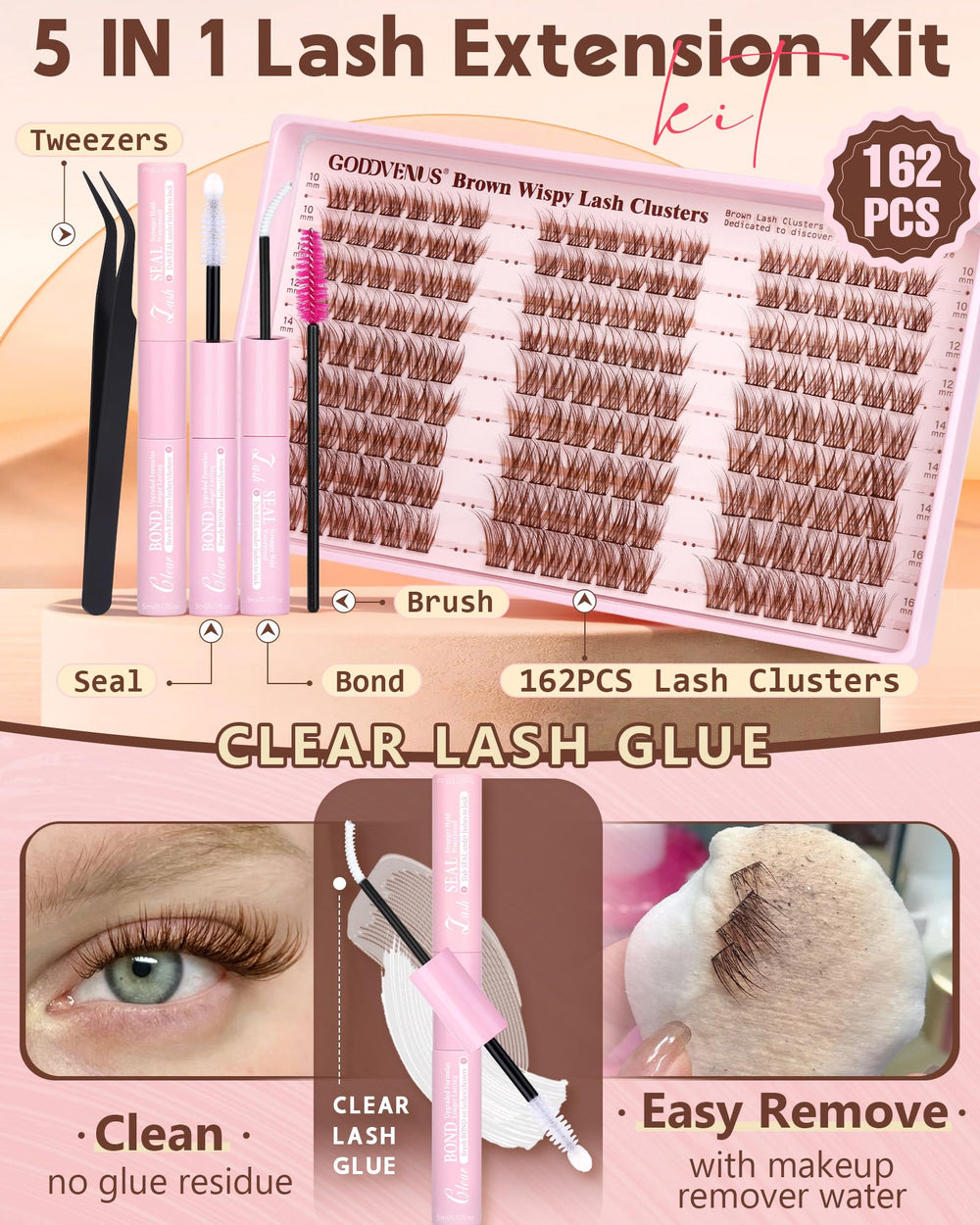 Goddvenus waterproof seal keeps lashes in place without smudging