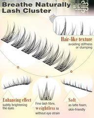 Goddvenus wispy lash clusters 13mm brighter eye frame with natural texture