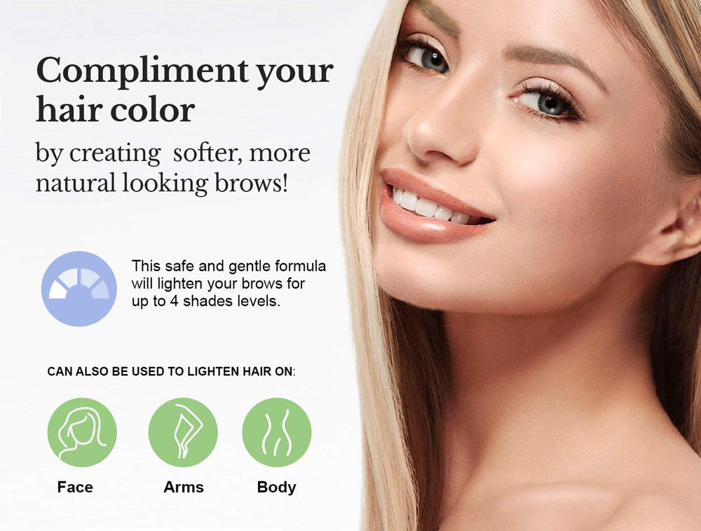 Godefroy Eyebrow Color Lightening Kit application—easy at-home brow color in minutes.