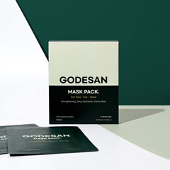 GODESAN hydrogel mask on face delivers gentle hydration and glow.