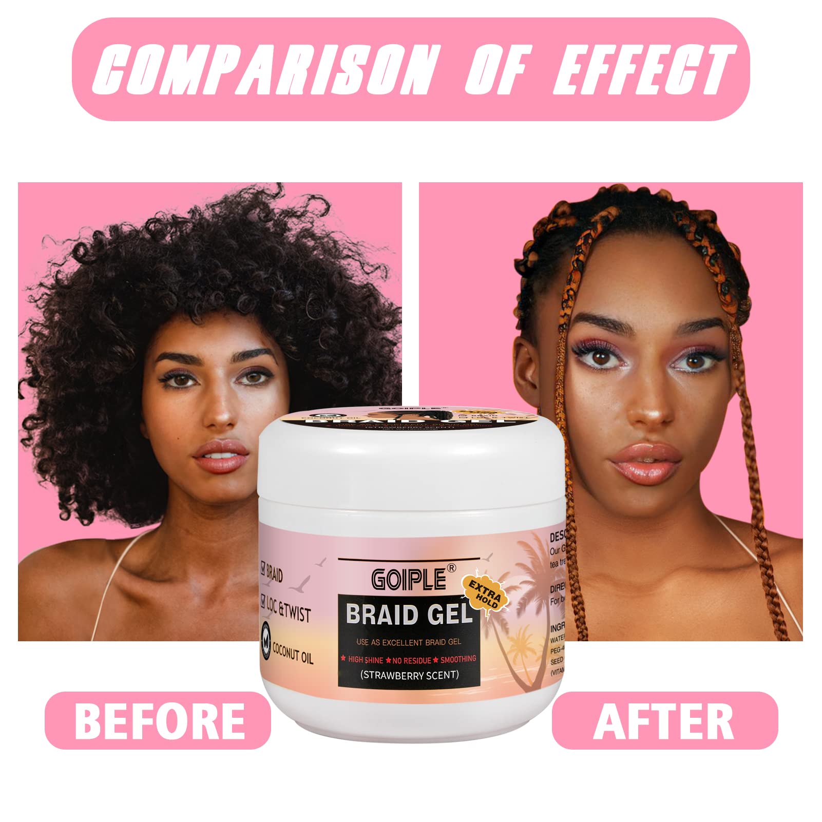 Goiple gel formula with argan and coconut oils nourishes while styling.