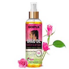 Goiple Braid Oil provides itchy scalp relief for comfortable wear.