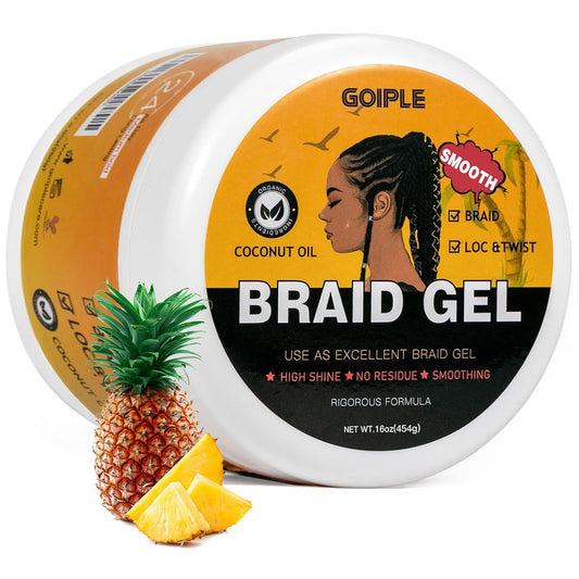 Goiple 16 oz braiding gel bottle for twists and locs with strong hold
