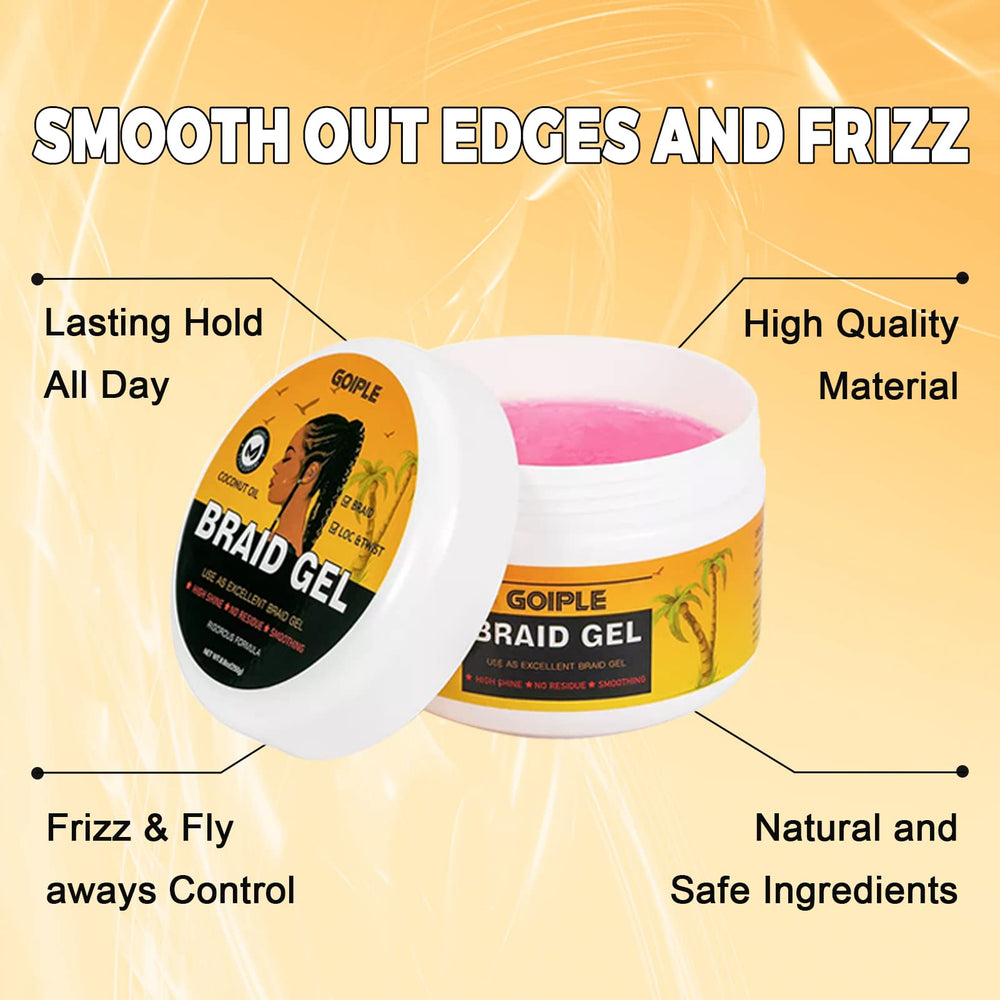 Goiple braiding-parting combs help precise sections for clean patterns.