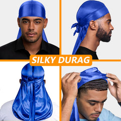 Goiple durag 43-inch tail enables comfortable double-wrap for extended wear
