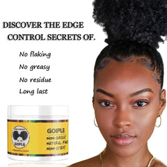 Goiple edge control brush included for precise edge shaping.