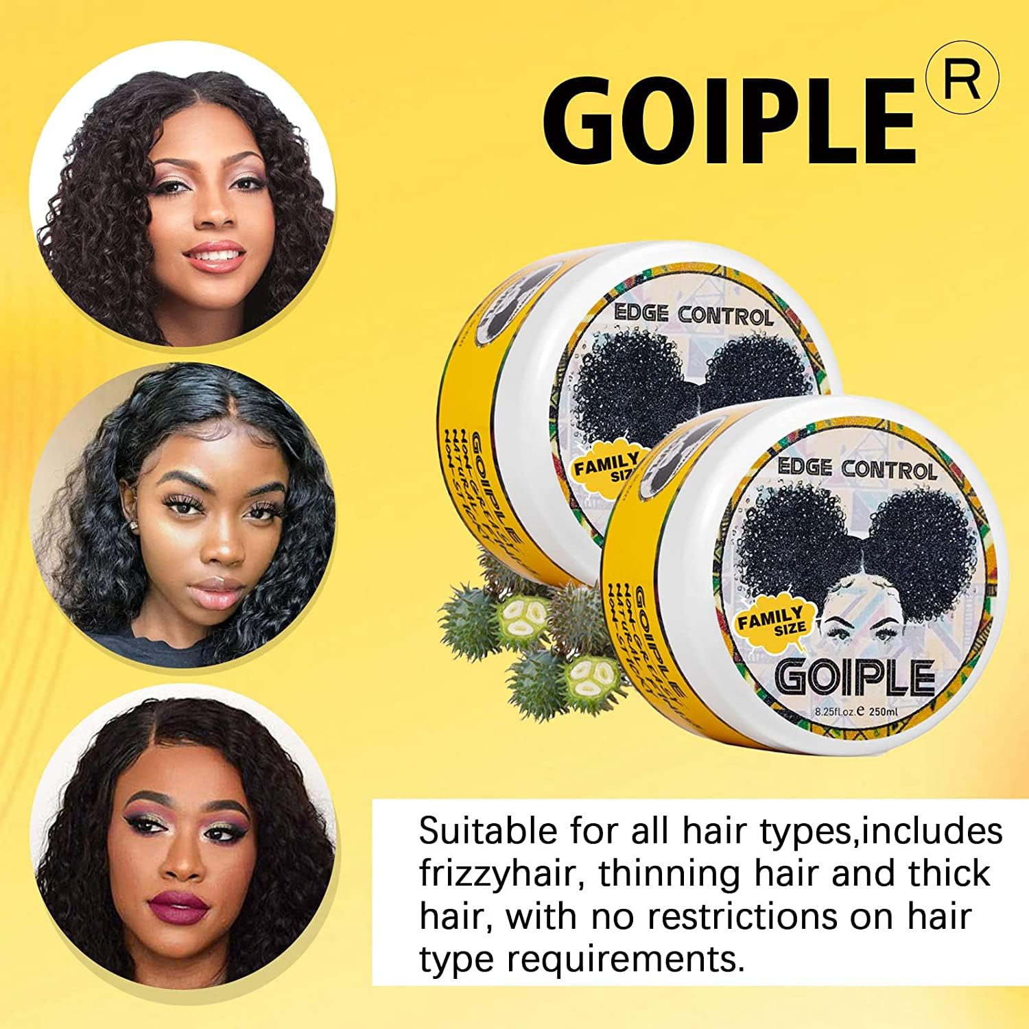 Goiple edge control wax no flaking residue visible after styling.