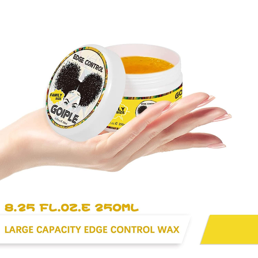 Goiple edge control wax suitable for all hair types including natural and wigs.