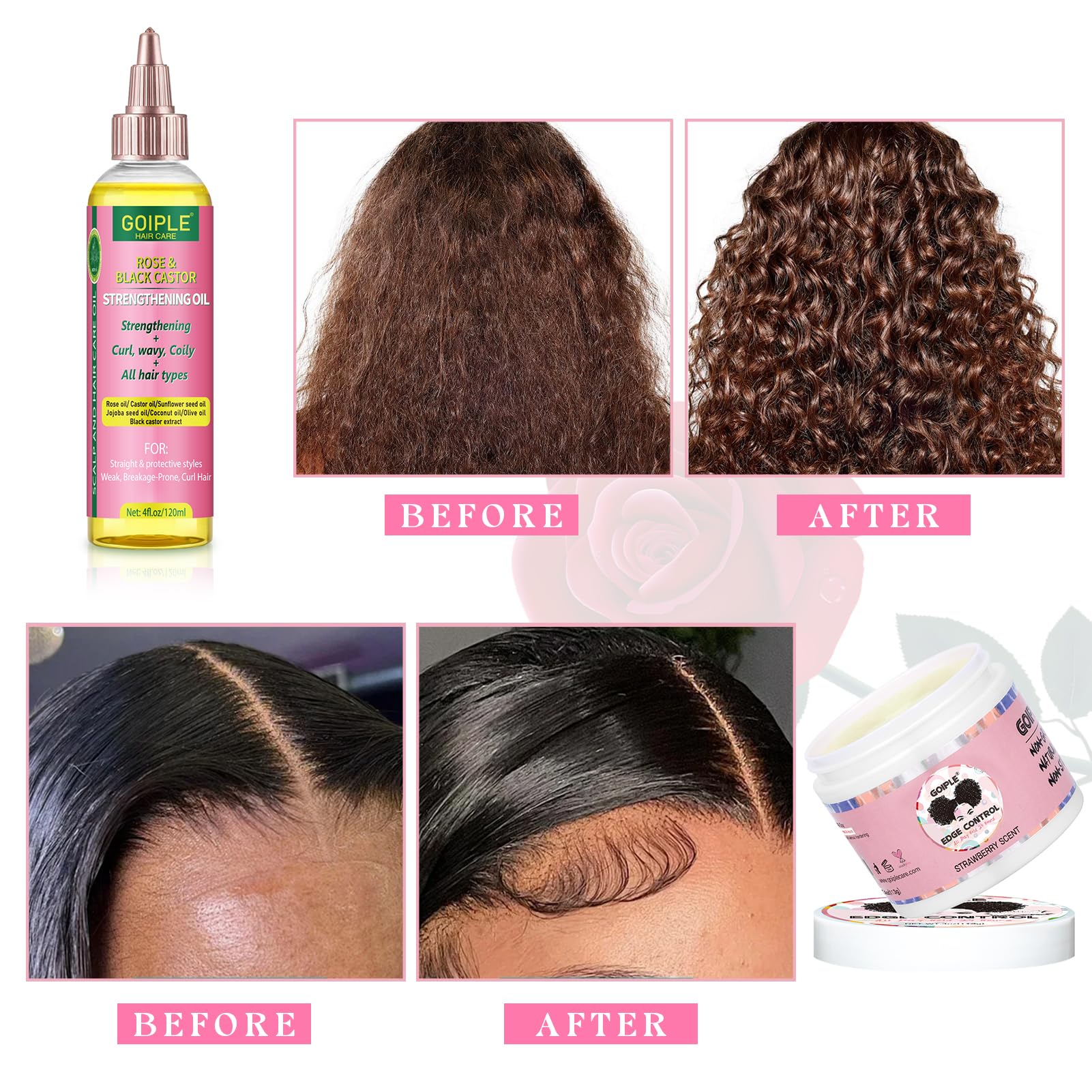 Goiple elastic bands keep wigs secure during styling.