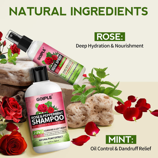 Goiple rose water braid spray bottle refreshes scalp and hair