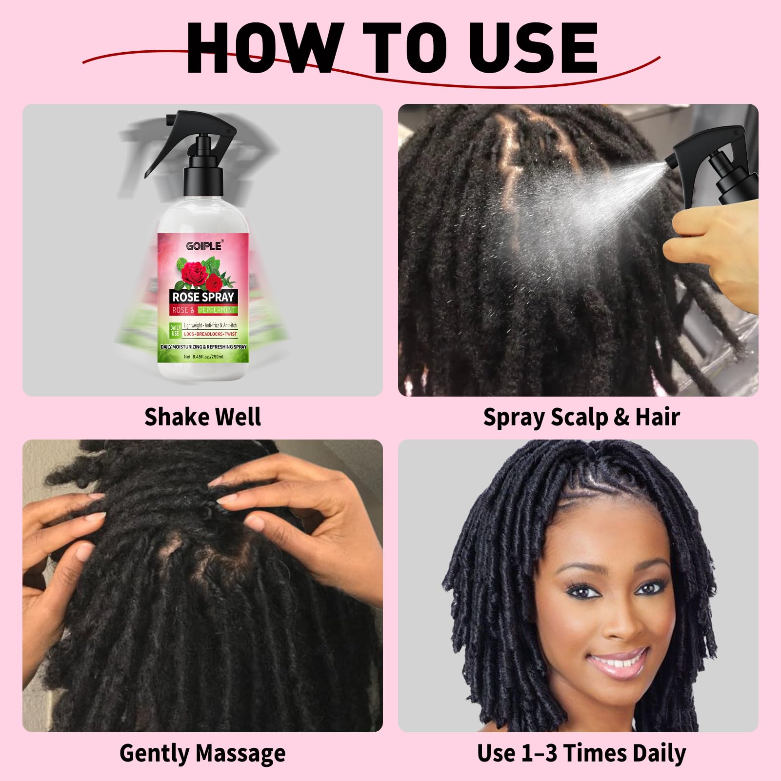 Goiple Rose Water Spray helps lock in moisture without heaviness.