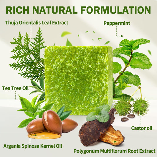 Goiple shampoo bar with shea butter tea tree rosemary for scalp nourishment and wave clarity