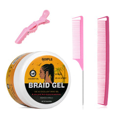 Goiple Strong Hold Braid Gel bottle front view for long-lasting smooth braids