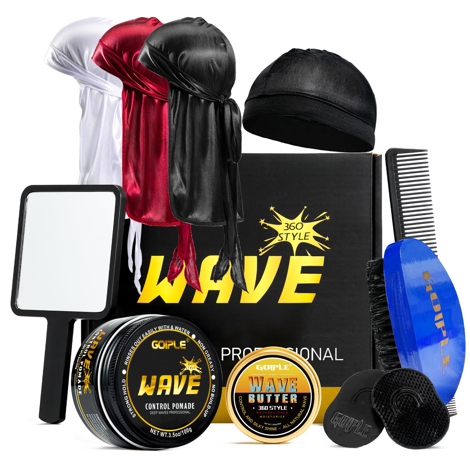 Goiple Wave Pomade strong hold jar defines textured waves with lasting control