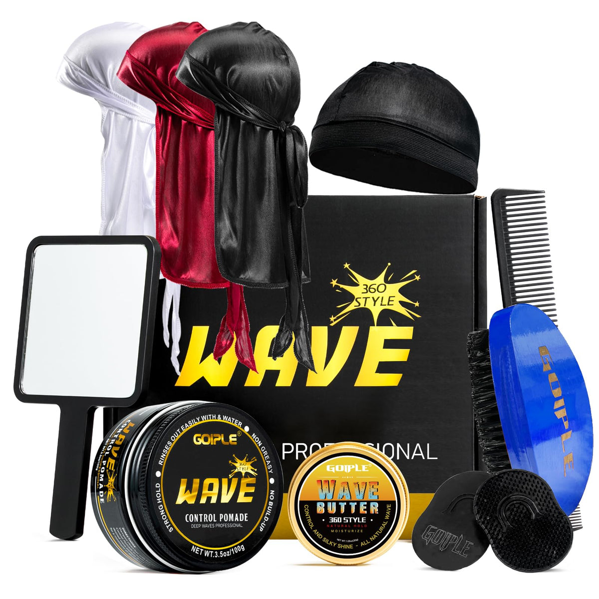 Goiple Wave Pomade strong hold jar defines textured waves with lasting control
