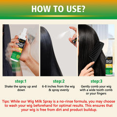 Goiple Wig Milk Spray no-rinse convenience ideal for busy mornings.