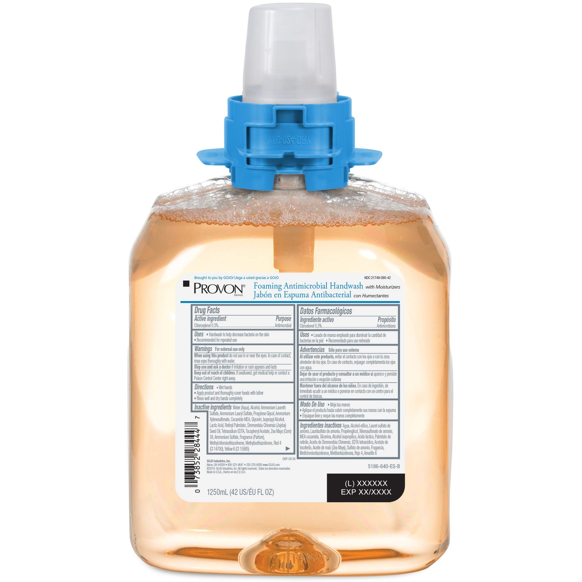 Four 1250 mL refill bottles for busy wash stations.