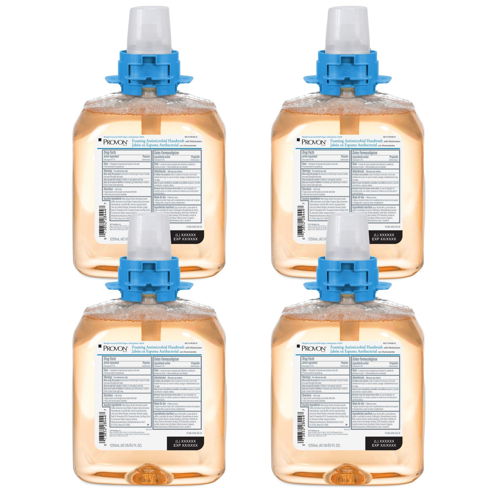 GOJO Provon foaming antimicrobial handwash with moisturizers in amber fragrance for everyday hand hygiene.