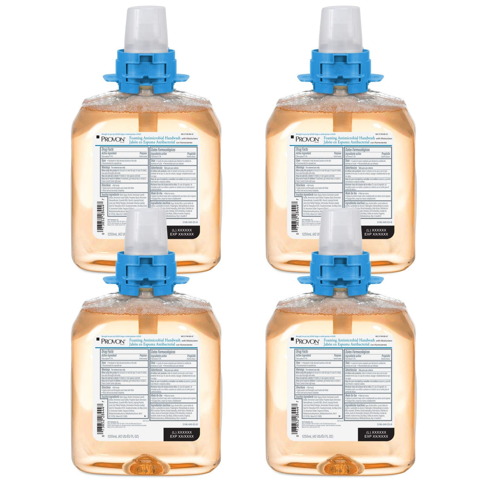 GOJO Provon foaming antimicrobial handwash with moisturizers in amber fragrance for everyday hand hygiene.
