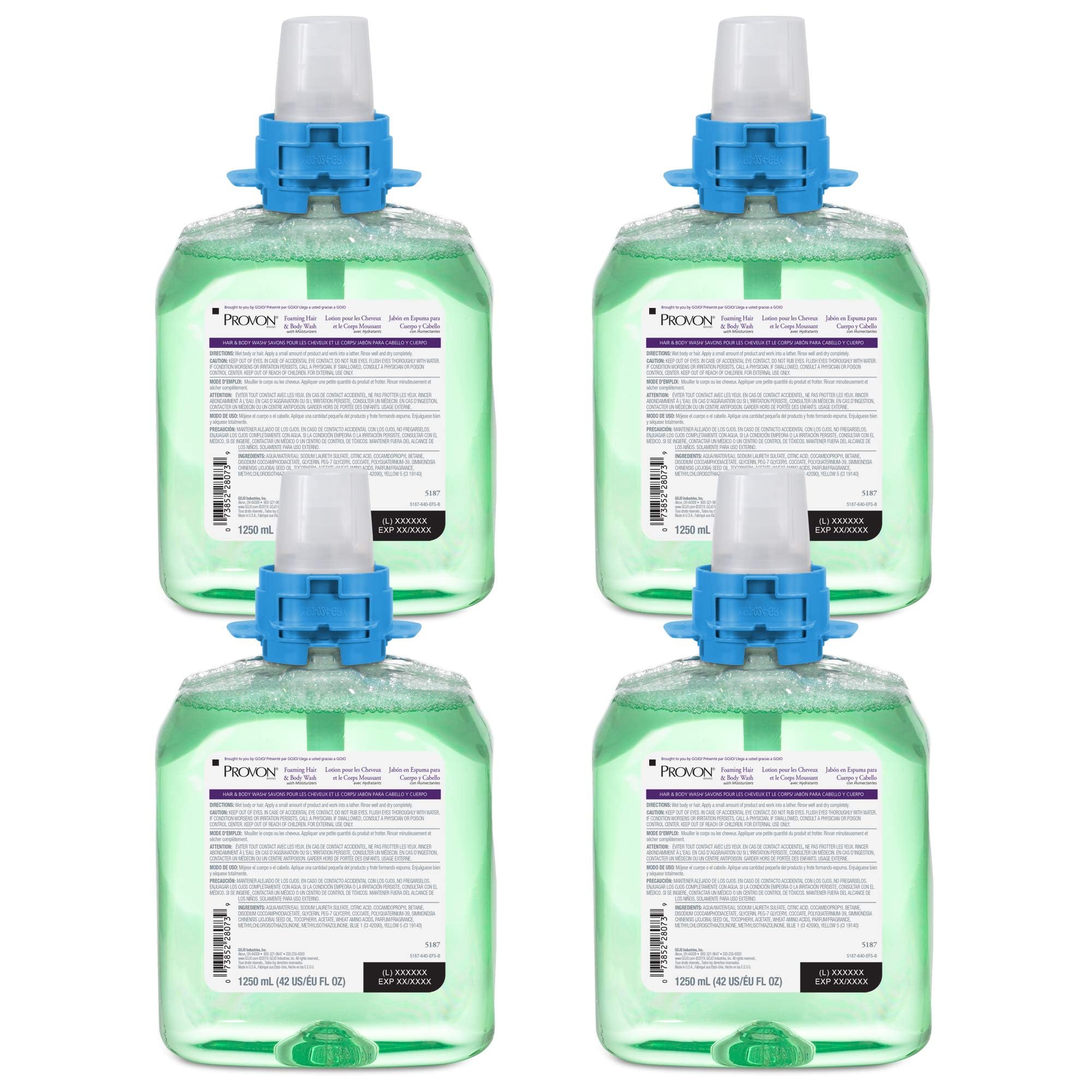GOJO PROVON foaming wash refill 1250 mL in clear green for simple cleansing routines.