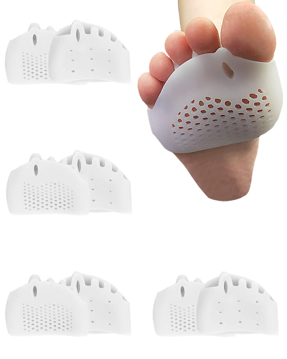 Golbylicc toe spacers forefoot padding for toe alignment and all-day comfort.
