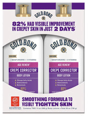 Gold Bond Age Renew Crepe Corrector duo-pack front view for smoother texture.