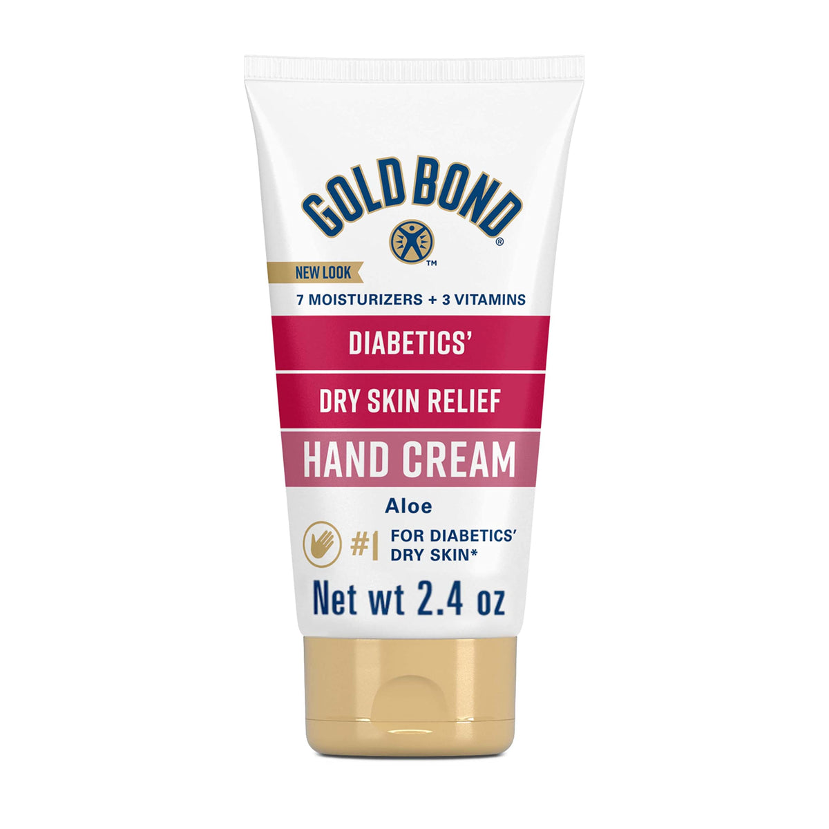 Gold Bond Diabetics' Dry Skin Relief Hand Cream bottle with aloe for hydration