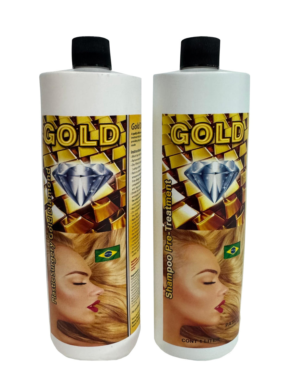 Gold Diamond shampoo bottle for daily scalp care and cleansing.