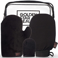 Golden Star Beauty tanning mitt double-sided for smooth, streak-free application.
