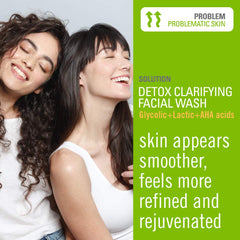 Bathroom scene with GOLDFADEN MD Detox cleanser suggests daily skincare routine.