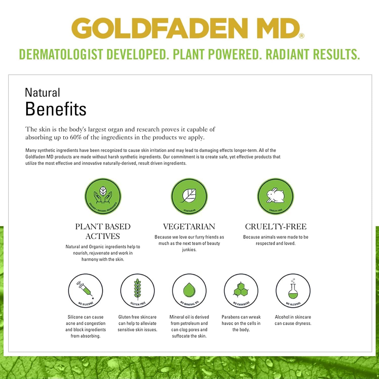 GOLDFADEN MD Radiance Repair with plant oils implies hydration and vitality.