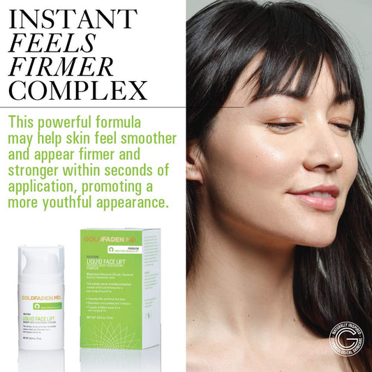 Goldfaden MD Liquid Face Lift eye-area application shows potential reduction of puffiness