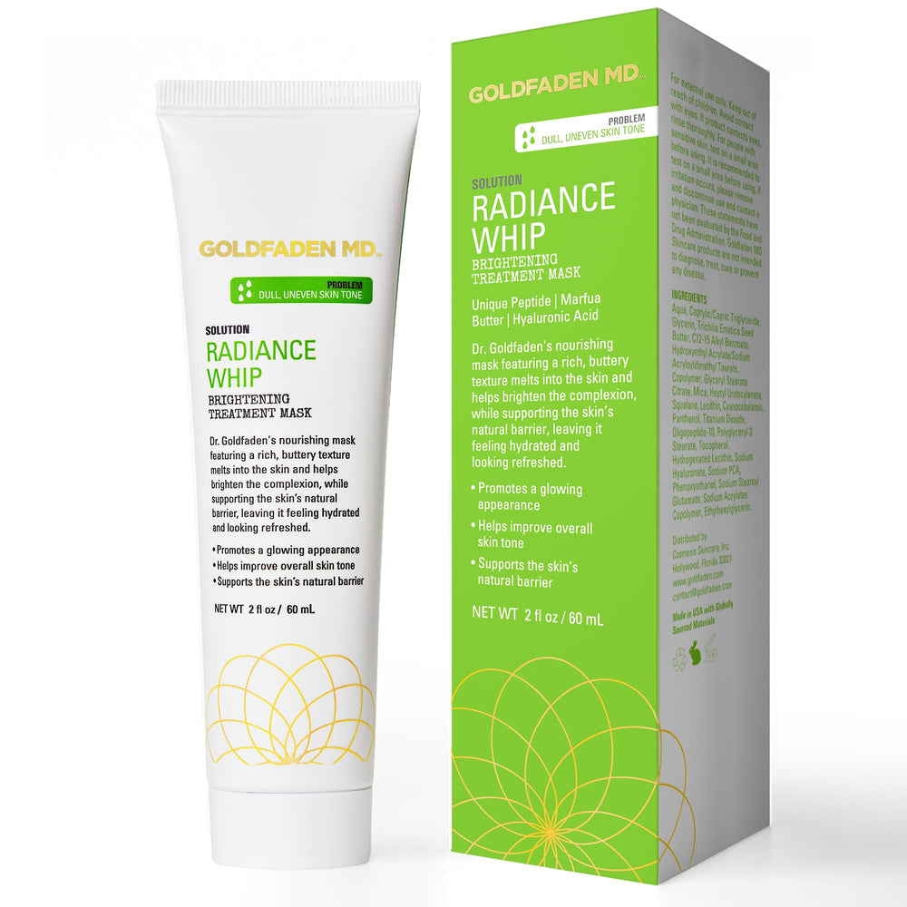 GOLDFADEN MD Radiance Whip mask jar close-up showing creamy texture for instant hydration