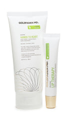 Goldfaden MD Hands to Heart hand cream closeup, delivering hydrated skin.