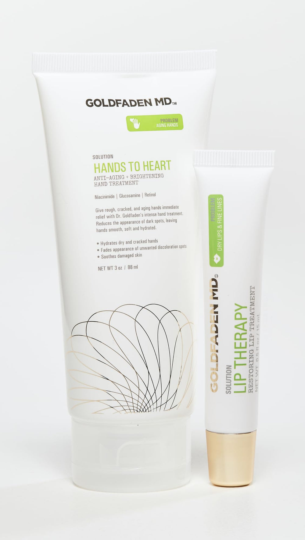 Goldfaden MD Lip Therapy Restoring Lip Balm application for soft, hydrated lips.