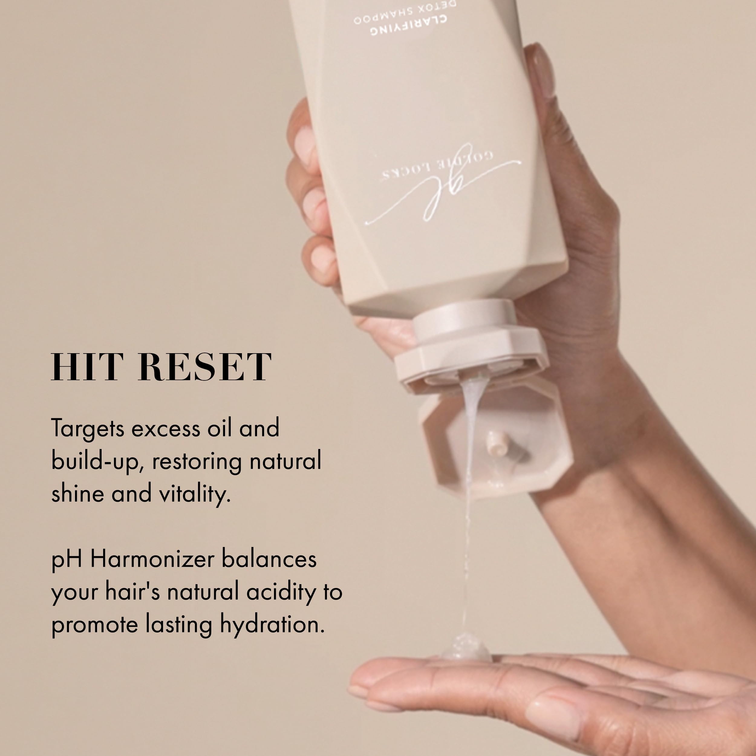 Goldie Locks Clarifying Shampoo foamy lather signals deep cleansing and softness.