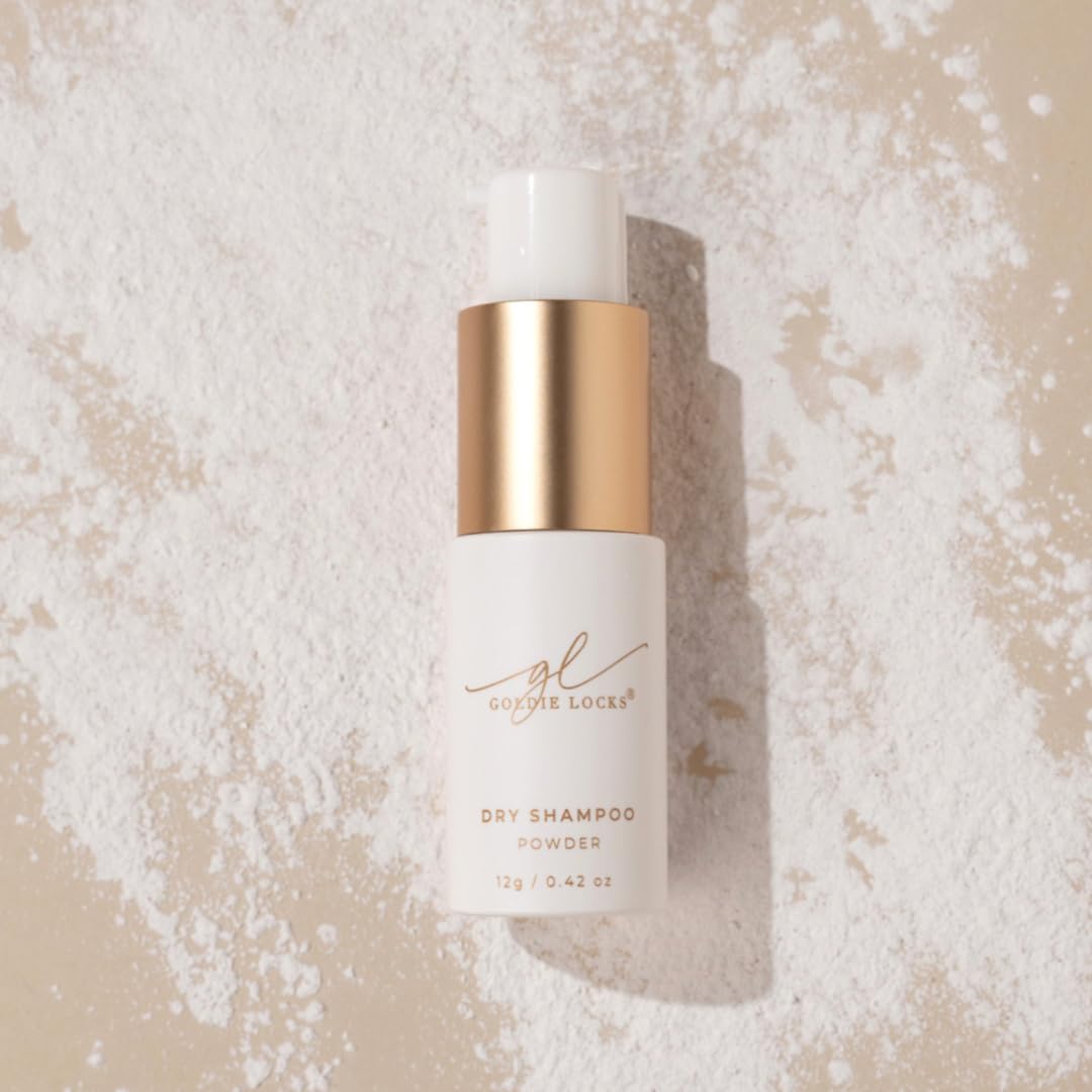 Goldie Locks dry shampoo root-refresh lifts hair without residue on color-treated hair.