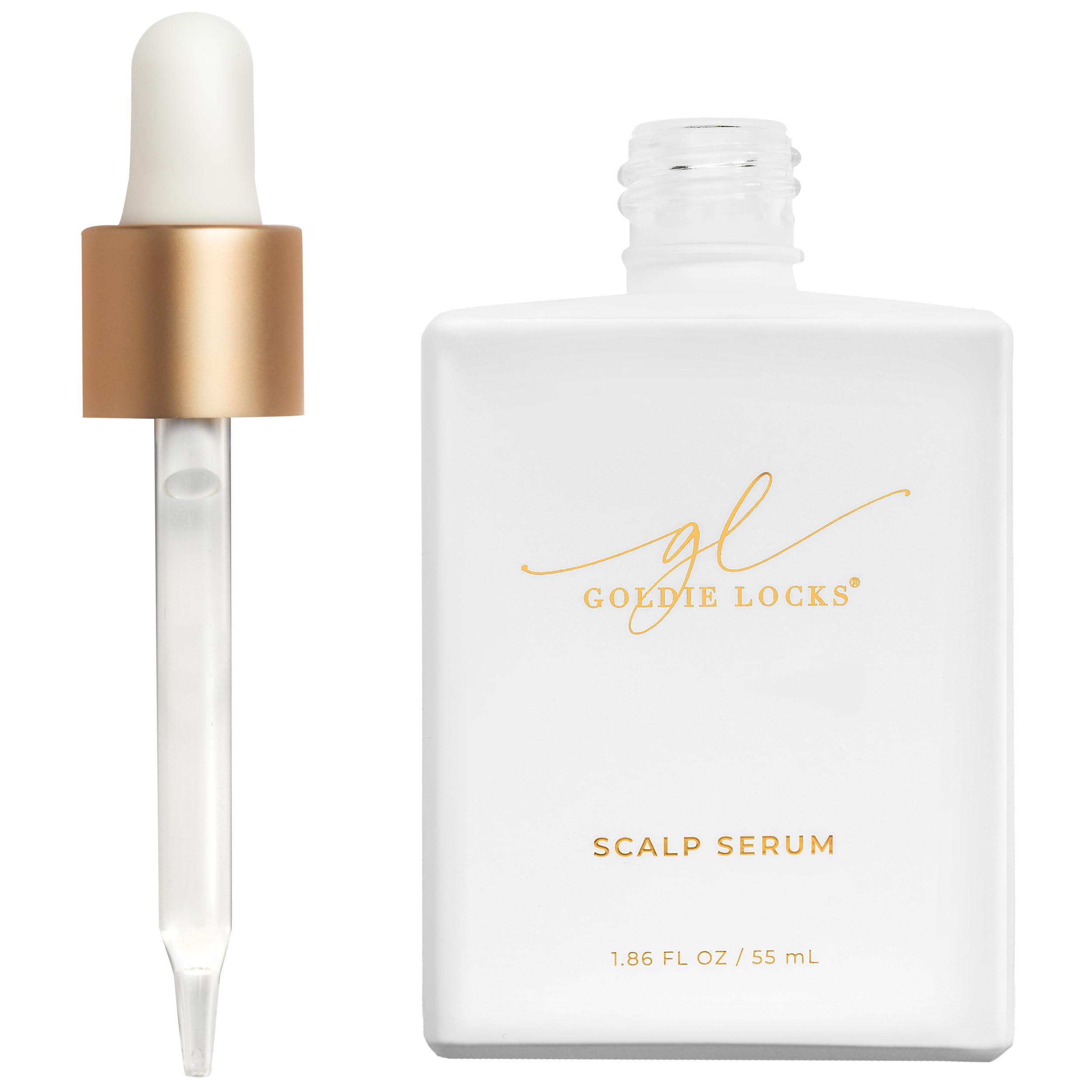 Goldie Locks Scalp Serum bottle for daily scalp nourishment and lightweight hydration.