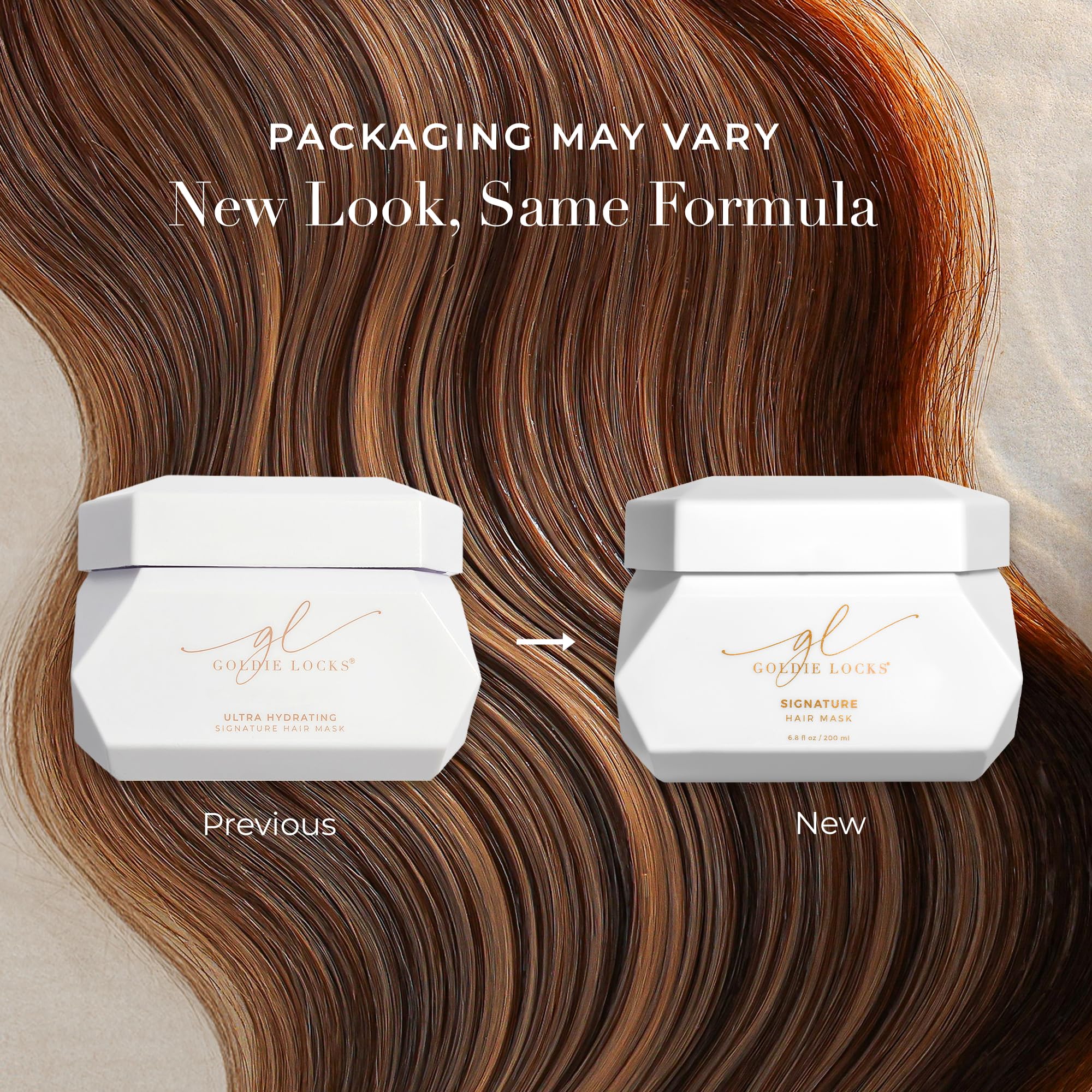 Goldie Locks mask being applied, creamy texture for easy distribution.