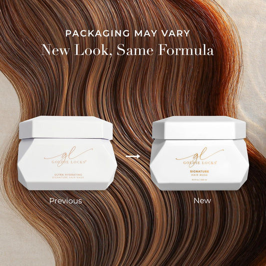 Goldie Locks mask being applied, creamy texture for easy distribution.