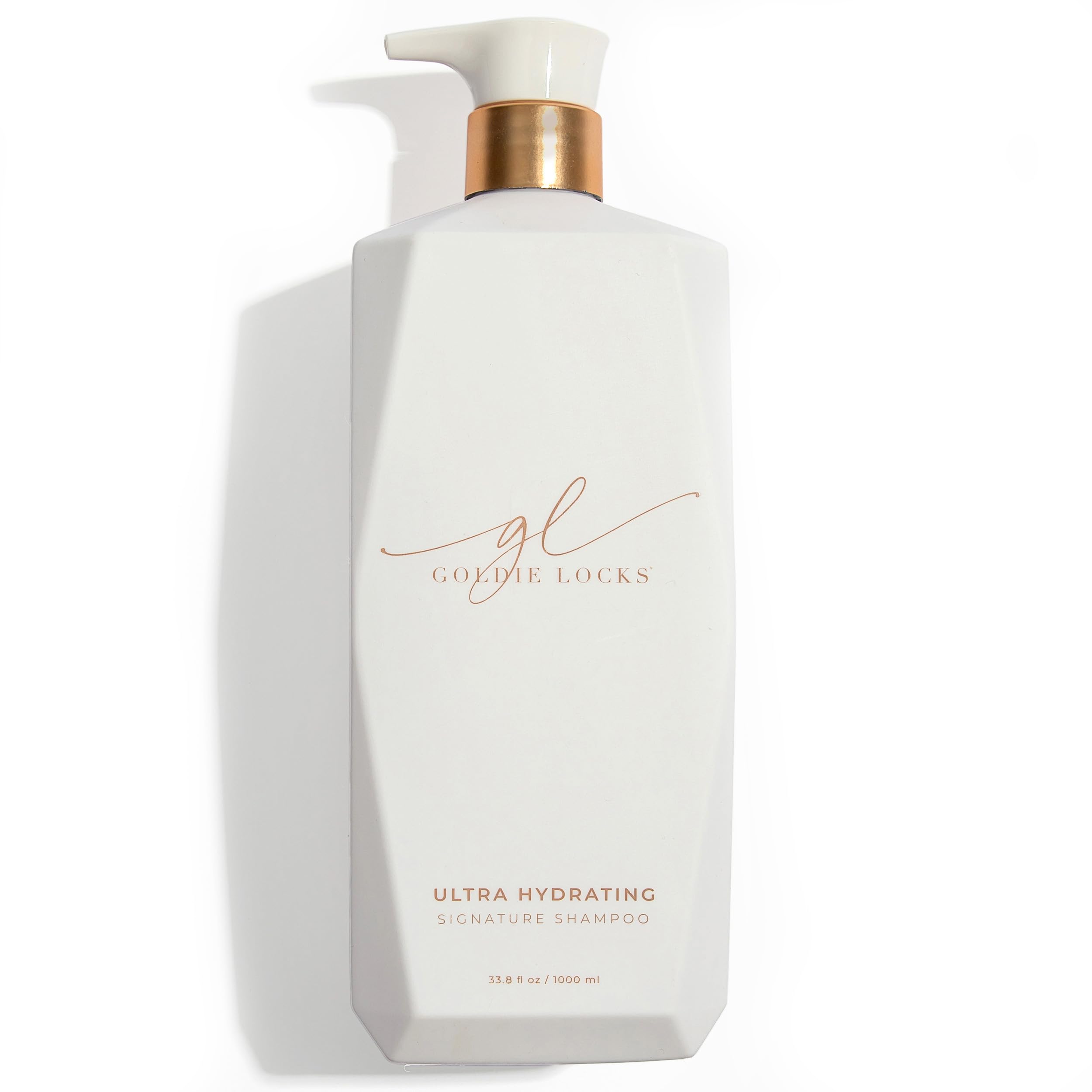 Goldie Locks Ultra Hydrating Shampoo bottle front view for all hair types.