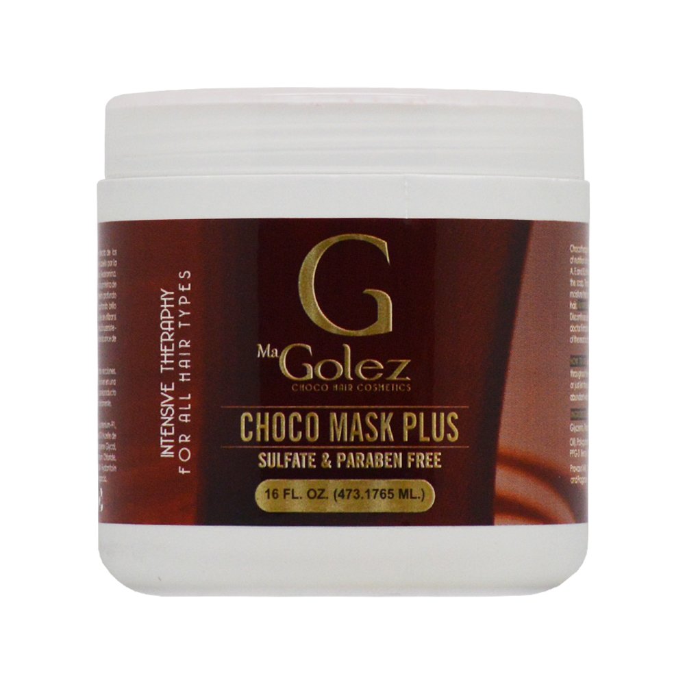 Golez Choco Hair Intensive Therapy Mask 16oz bottle hydrates and nourishes hair.